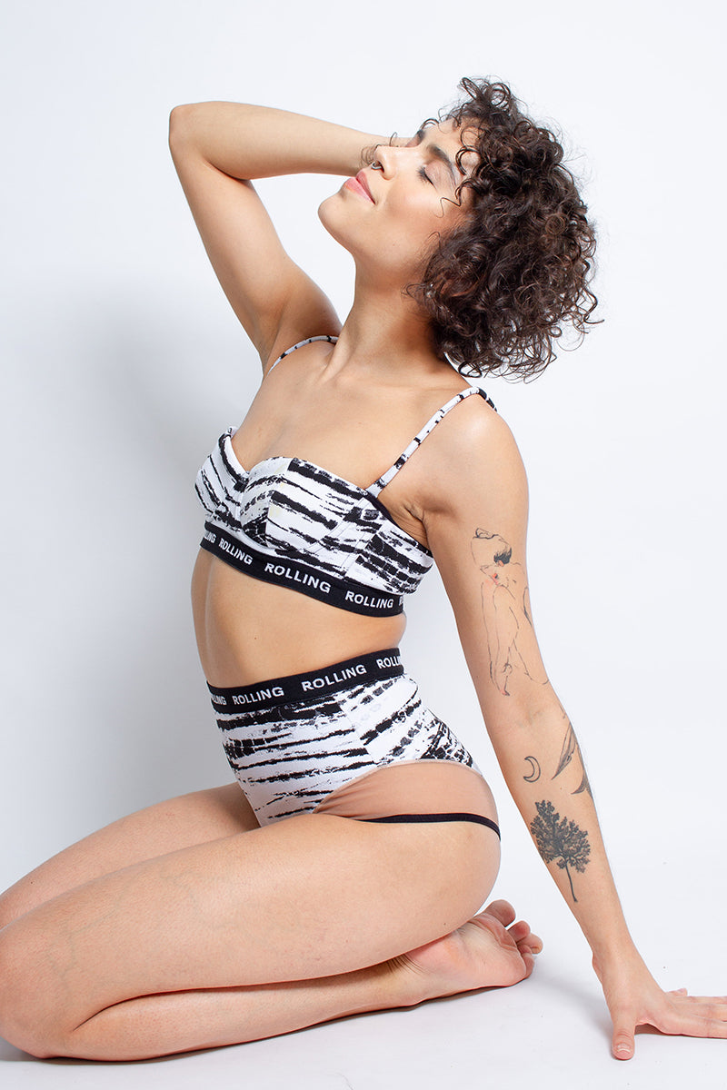 Rolling Alpha Balconette Top - Zebra