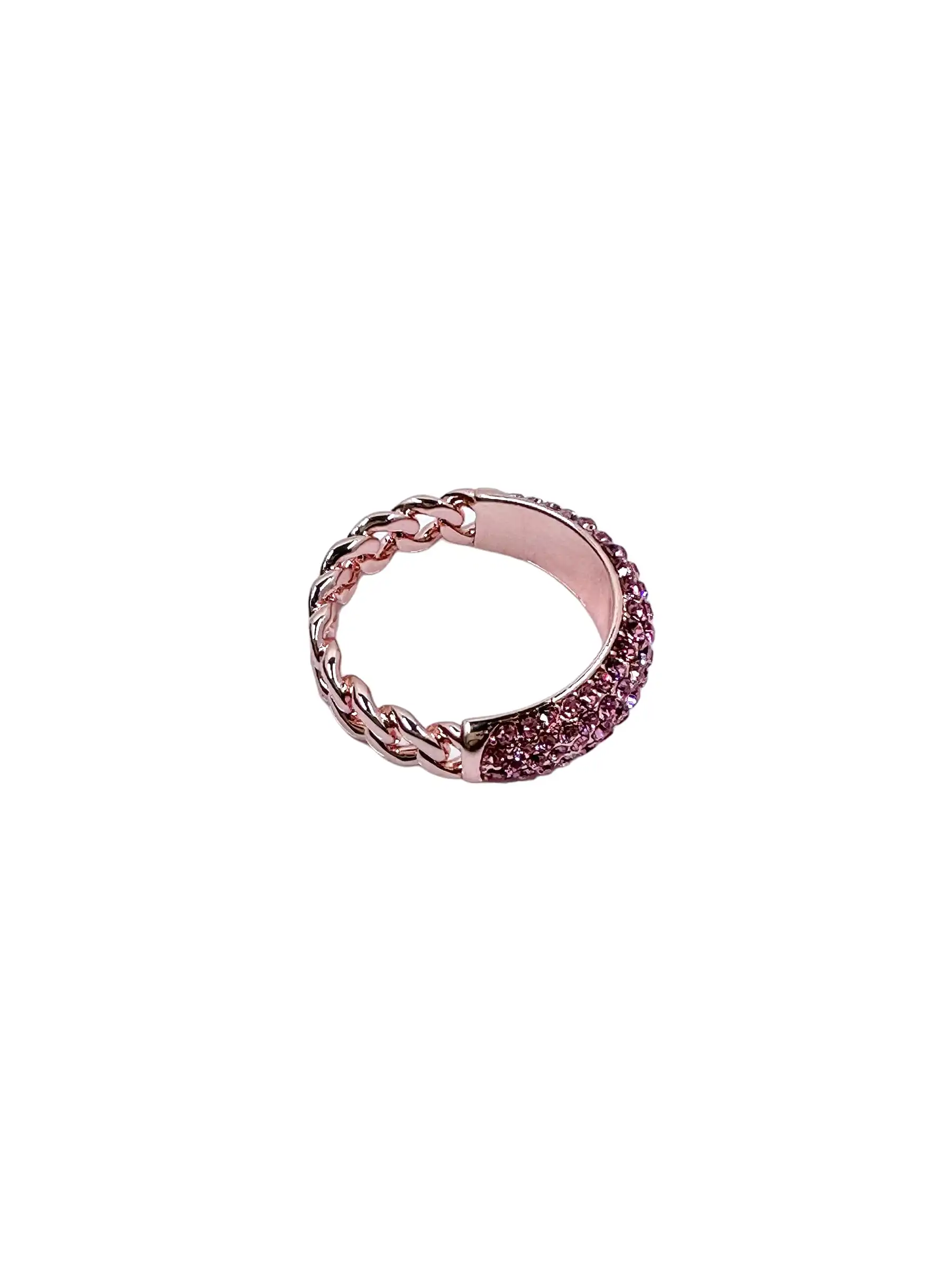 Sarah Pink Pave Chain Ring