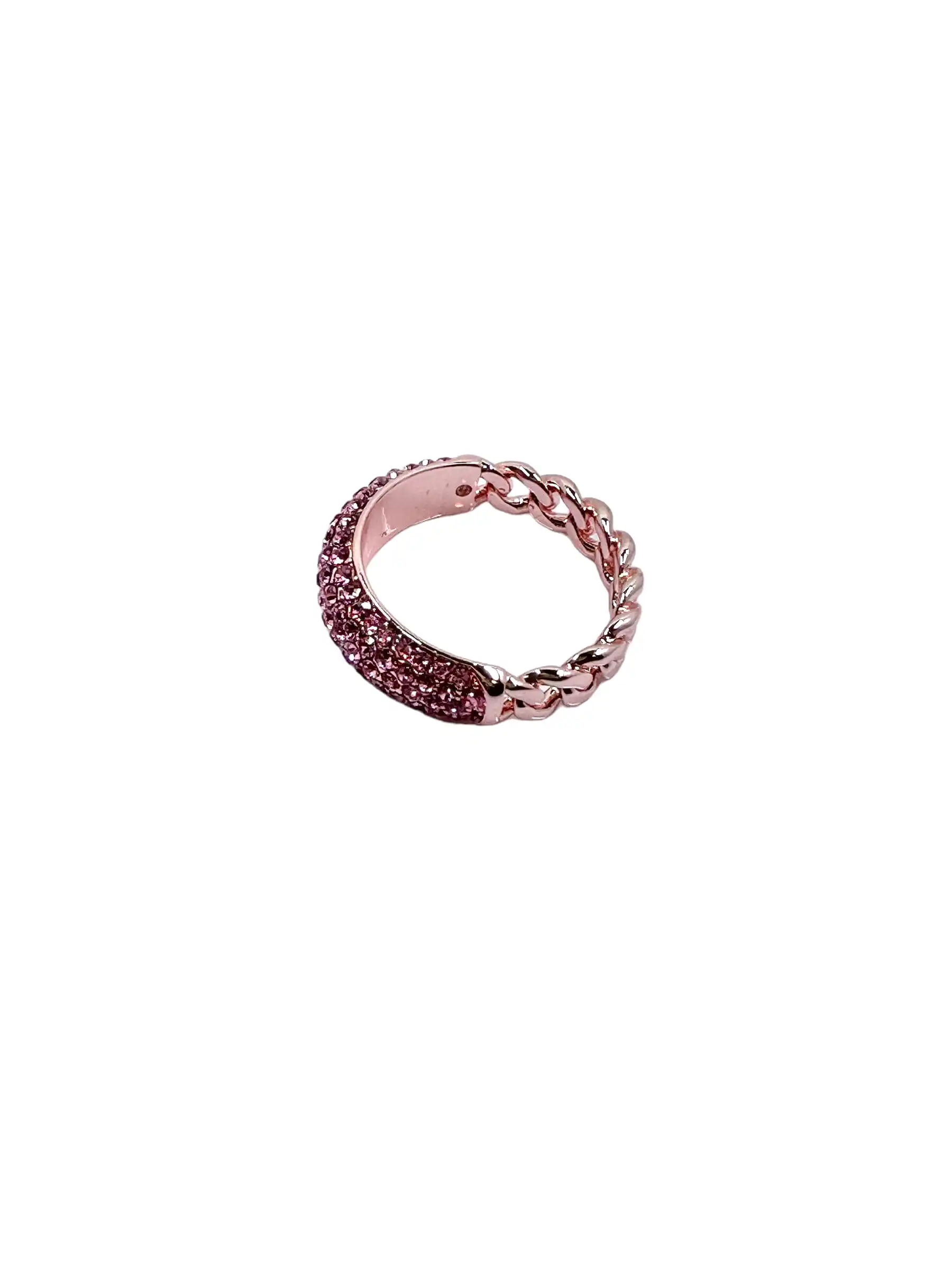 Sarah Pink Pave Chain Ring