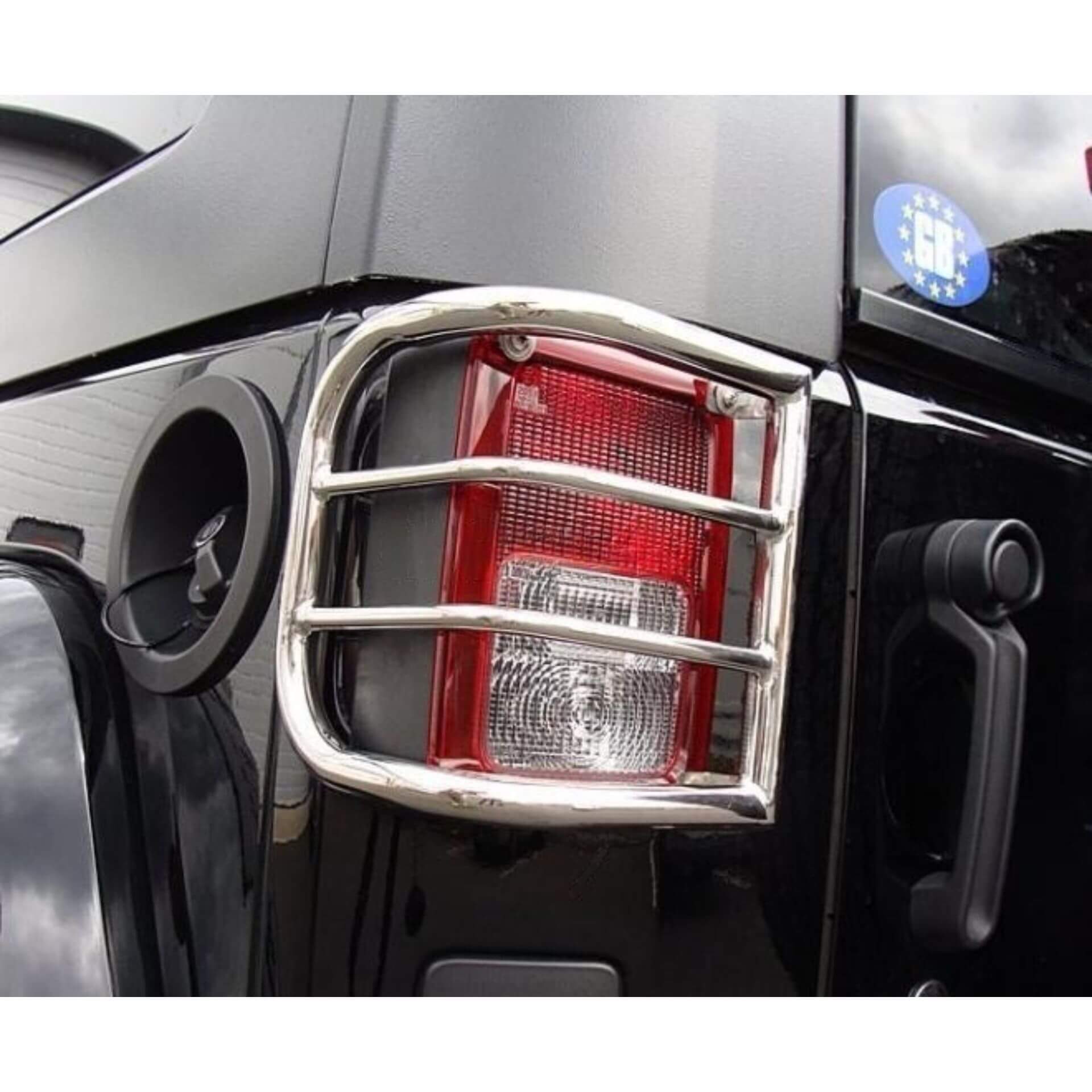 Stainless Steel Tail Light Guards for Jeep Wrangler JK Unlimited 4 Dr 2007-2017