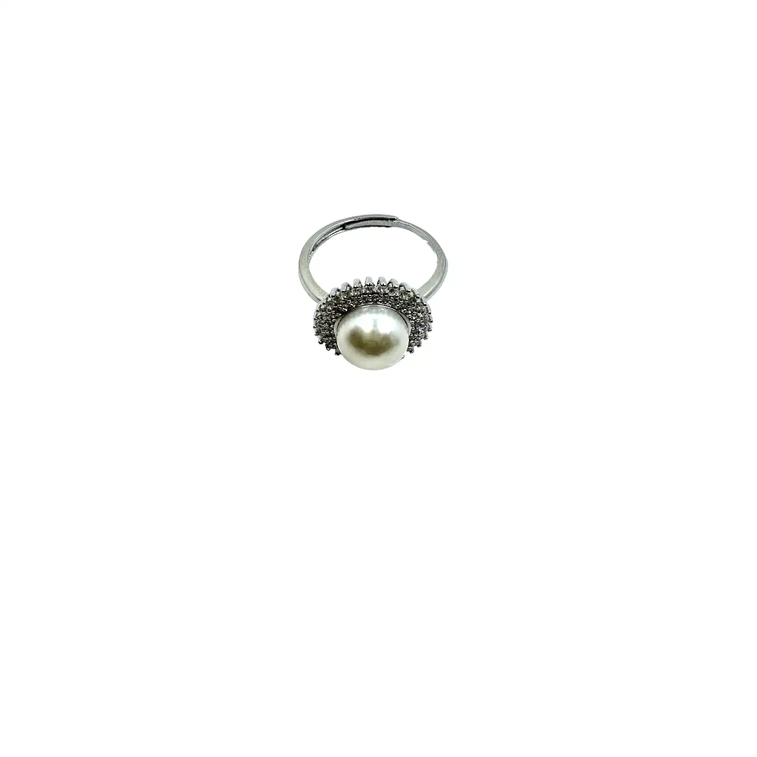 Sterling Silver Cultured Freshwater White Pearl Ring