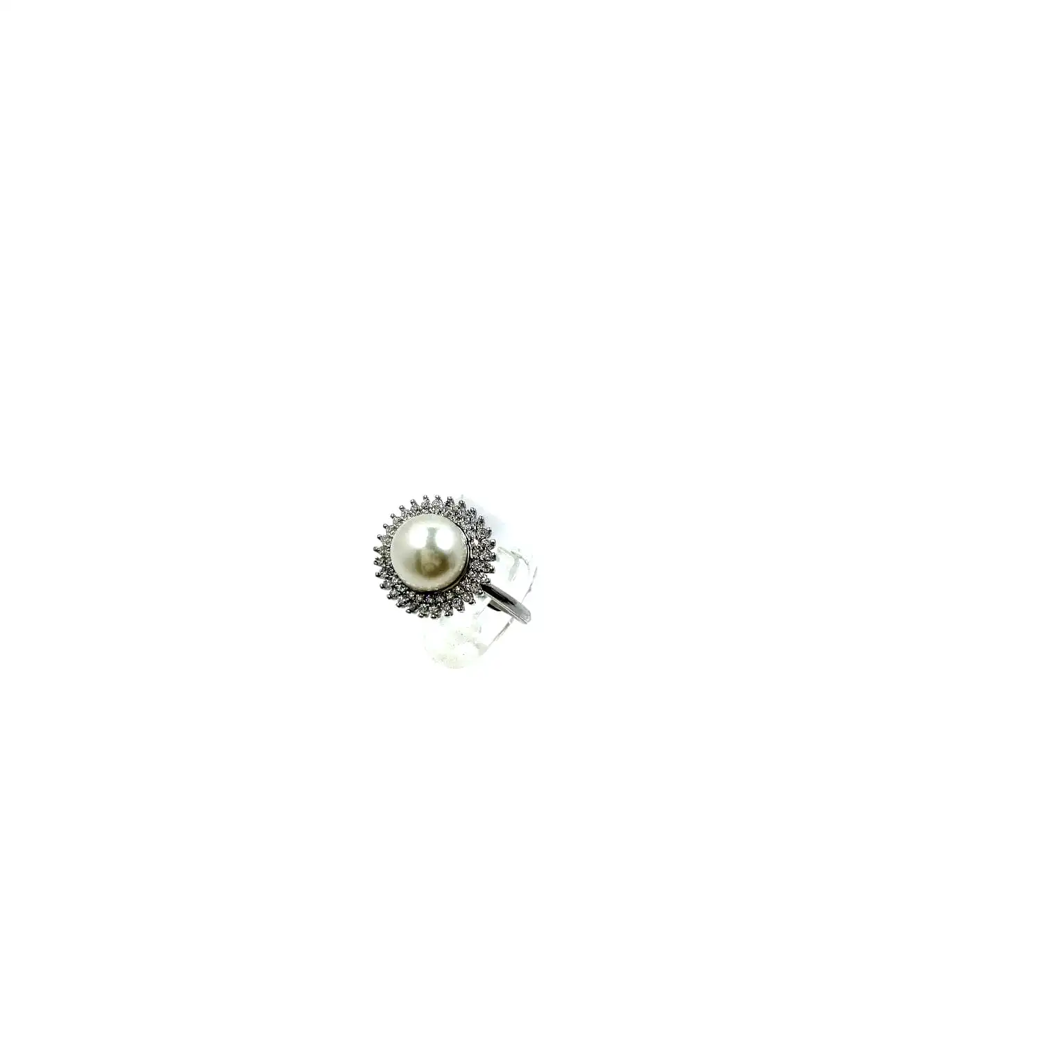 Sterling Silver Cultured Freshwater White Pearl Ring