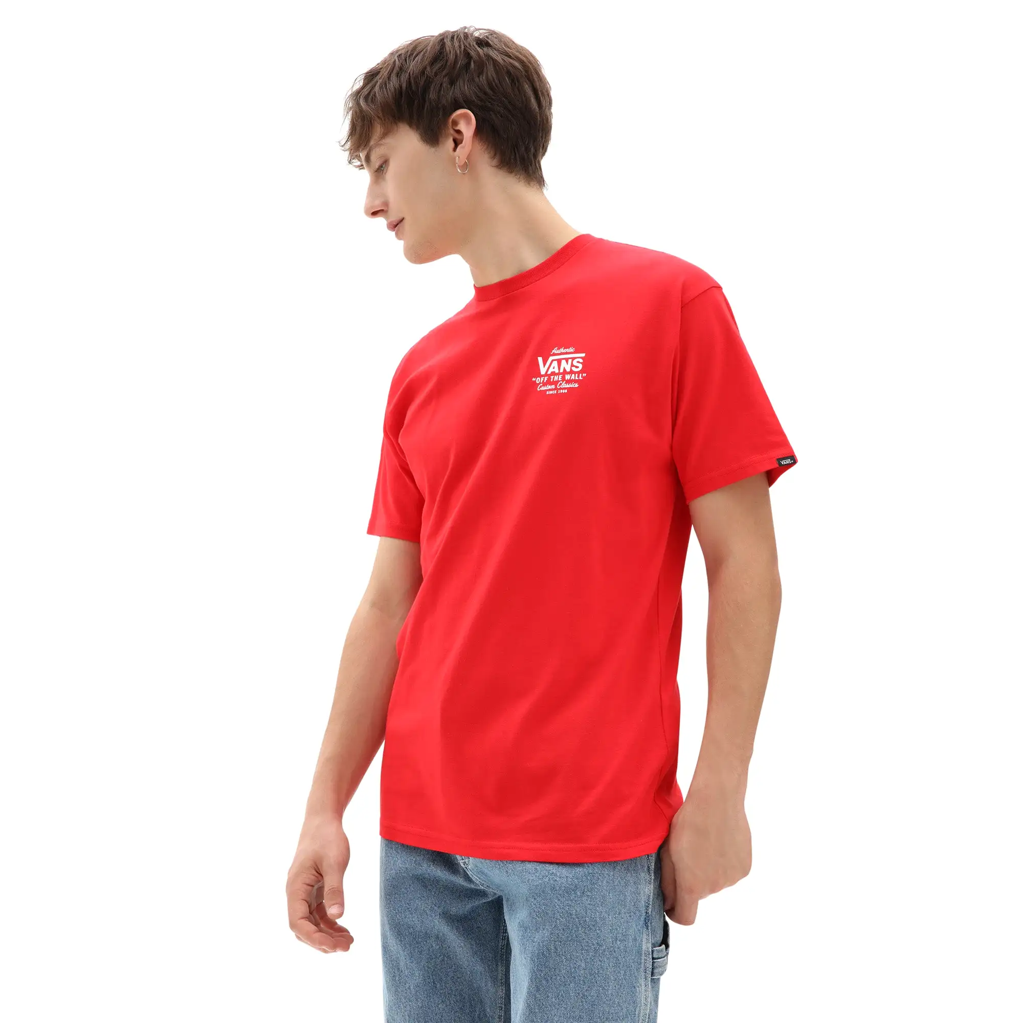 T-Shirt Vans MN Holder ST Classic High Risk Red/White