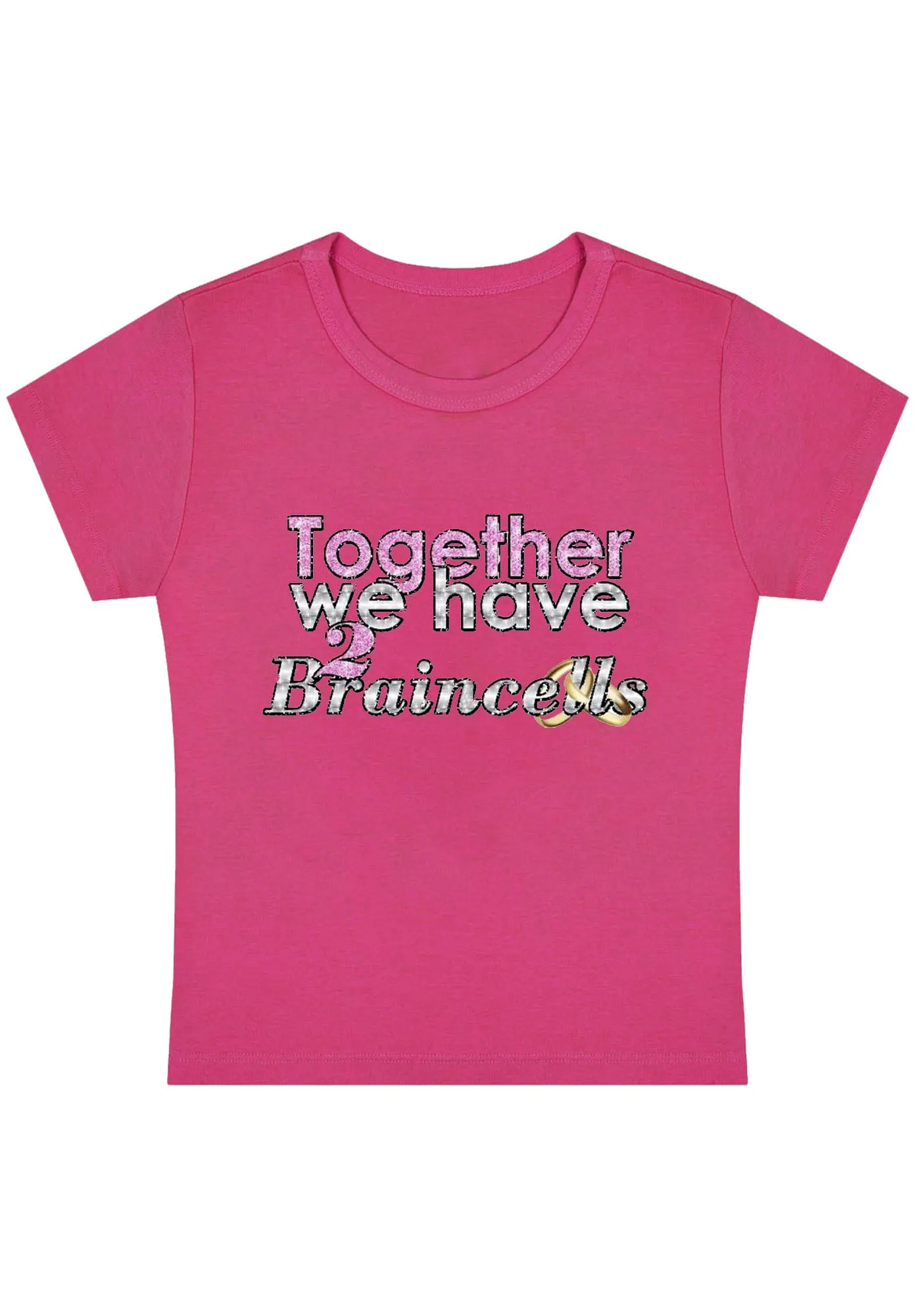 Together We Have 2 Braincells Y2K Baby Tee