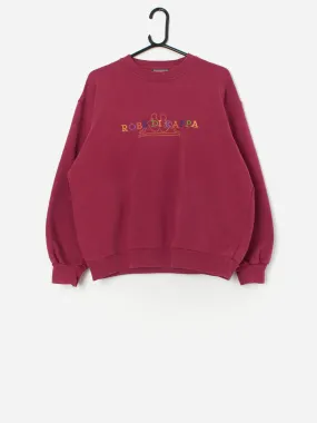 Vintage Kappa raspberry red spell out sweatshirt – Medium / Large