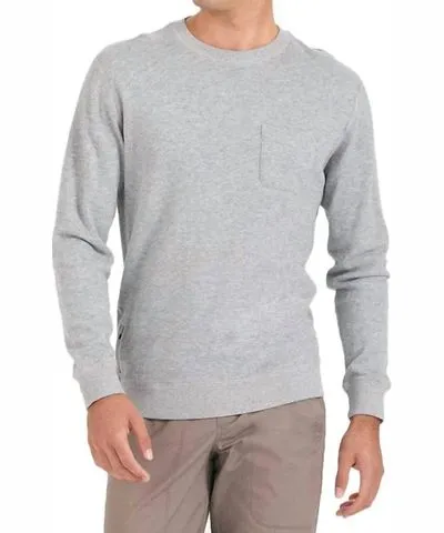 Vuori Jeffreys Pullover In Heather Gray