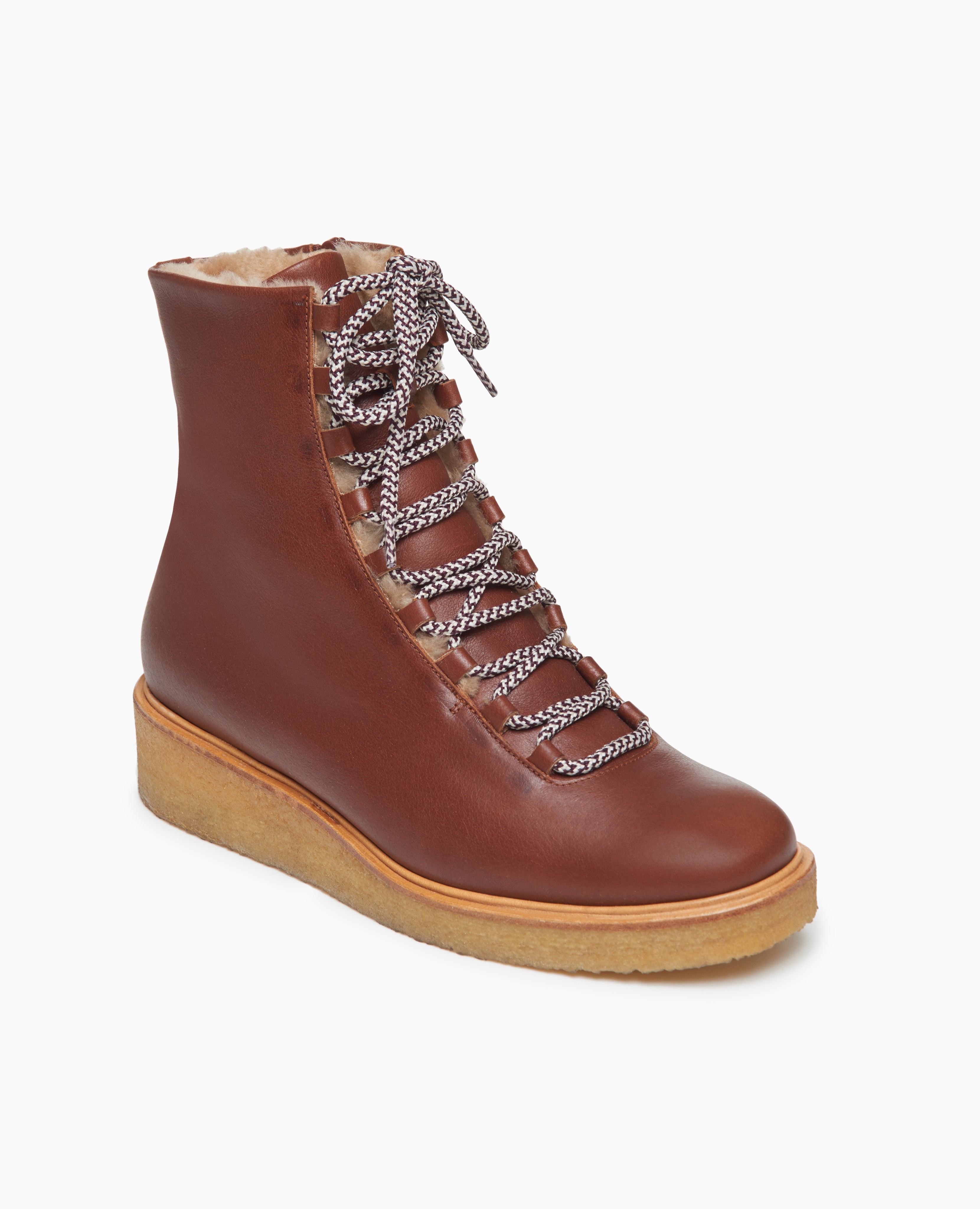 Warehouse Sale - Heaven Shearling Boot Cuoio Leather