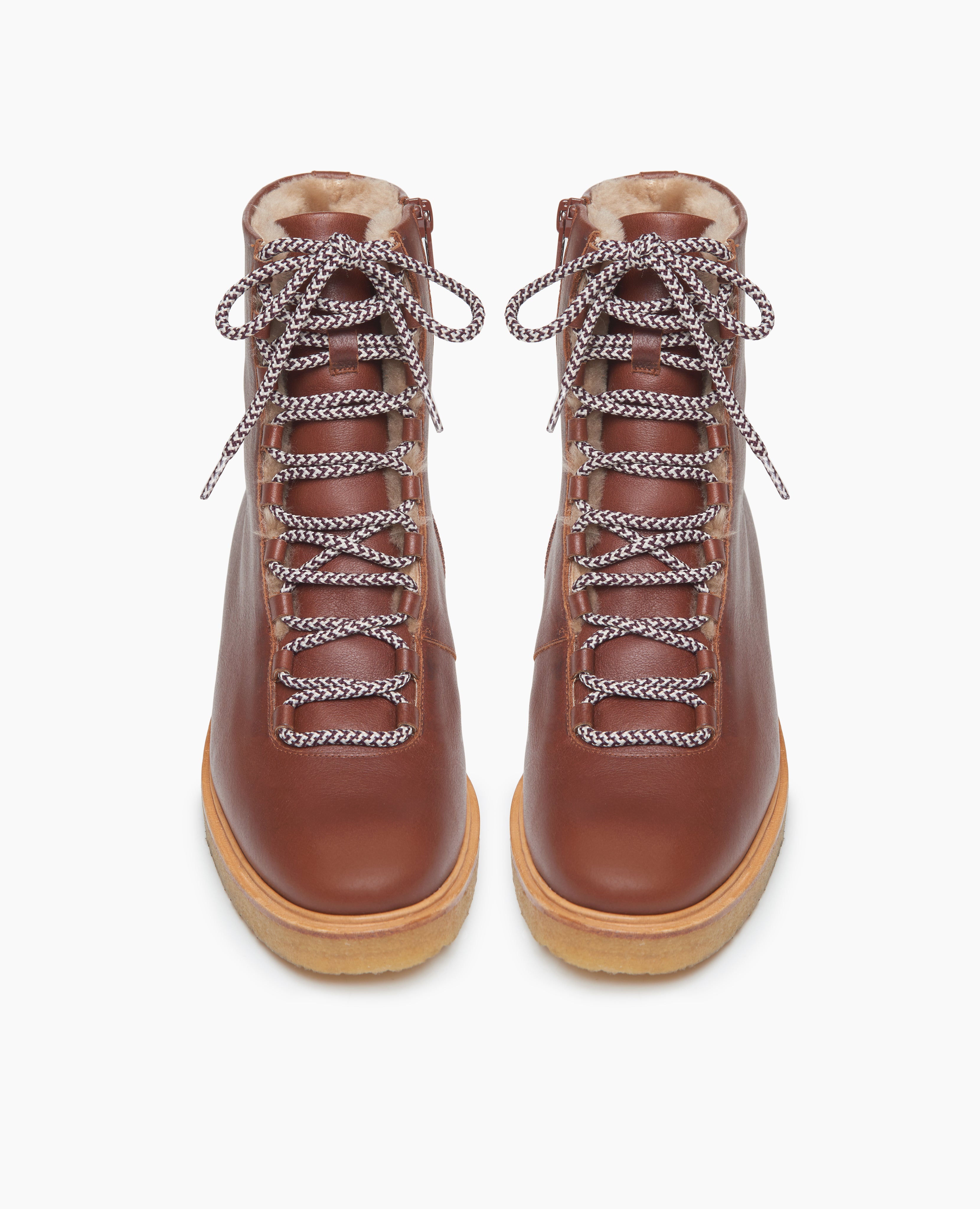 Warehouse Sale - Heaven Shearling Boot Cuoio Leather