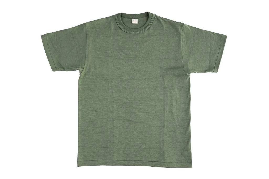 Warehouse Slub Cotton T-Shirt - Green Plain