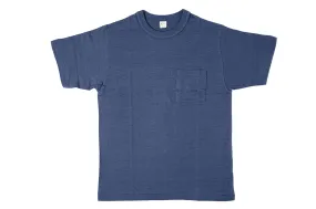 Warehouse Slub Cotton T-Shirt - Navy w/ Pocket