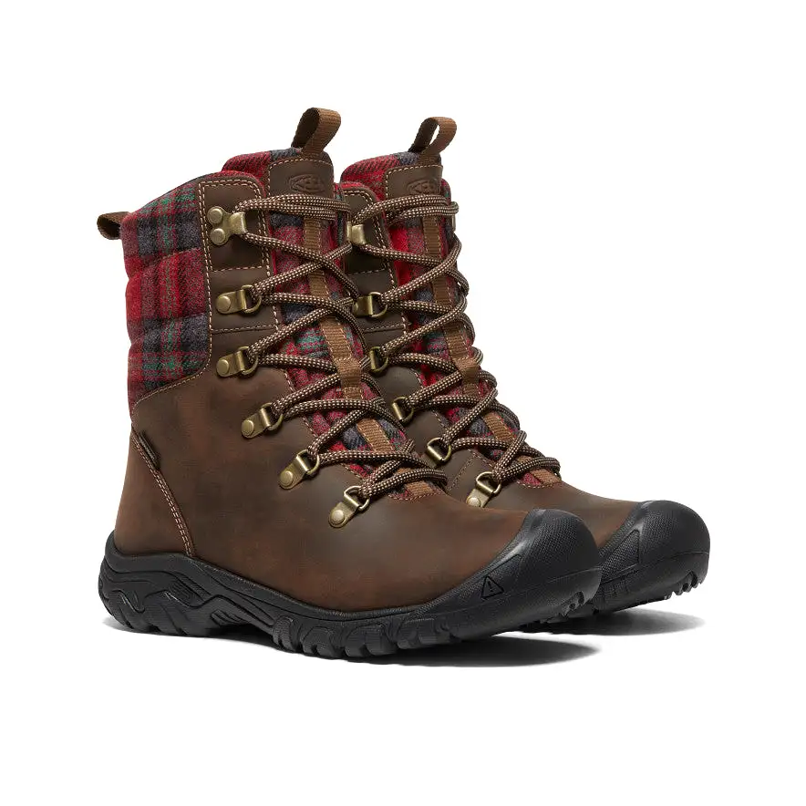 Women's Greta Waterproof Boot | Dark Brown/Red Plaid