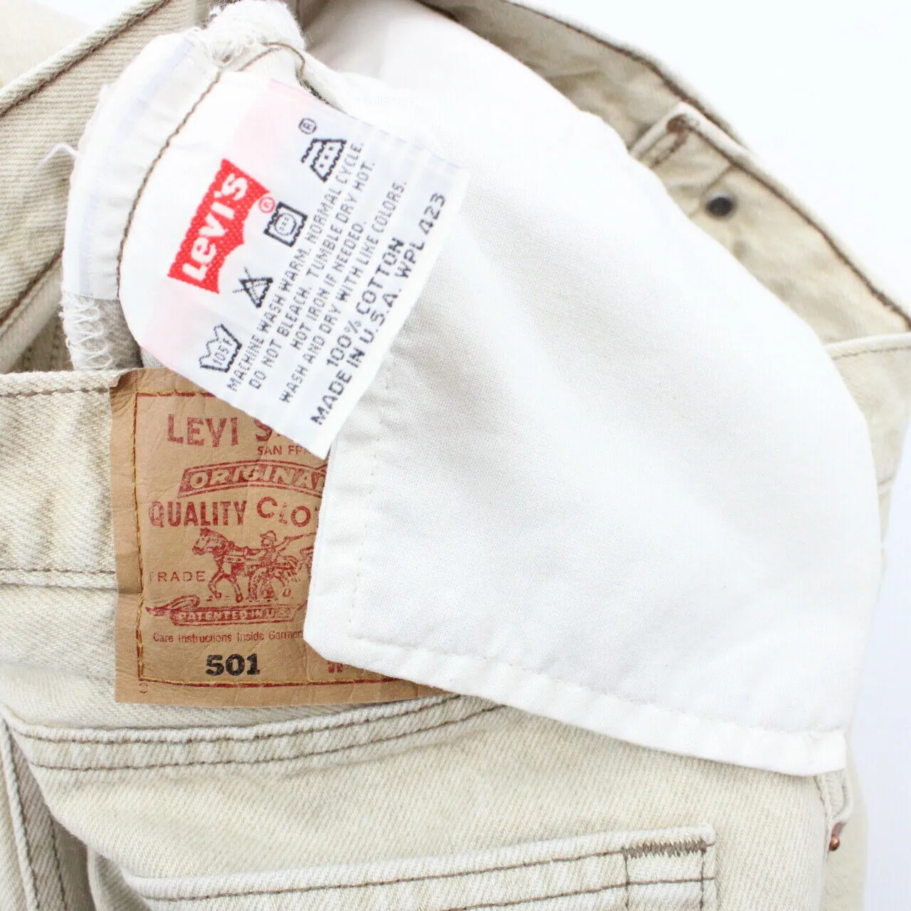 Womens LEVIS 501 Jeans Beige | W28 L28