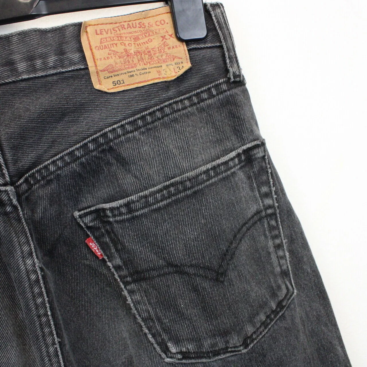 Womens LEVIS 501 Jeans Grey Charcoal | W30 L34