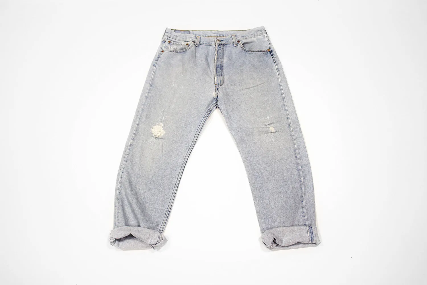 Women’s Vintage Denim Levis Pant with Embroidery