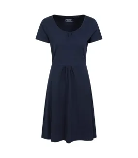 Womens/ladies essentials lora plain skater dress dark blue Mountain Warehouse