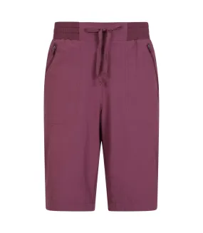 Womens/ladies explorer long shorts burgundy Mountain Warehouse