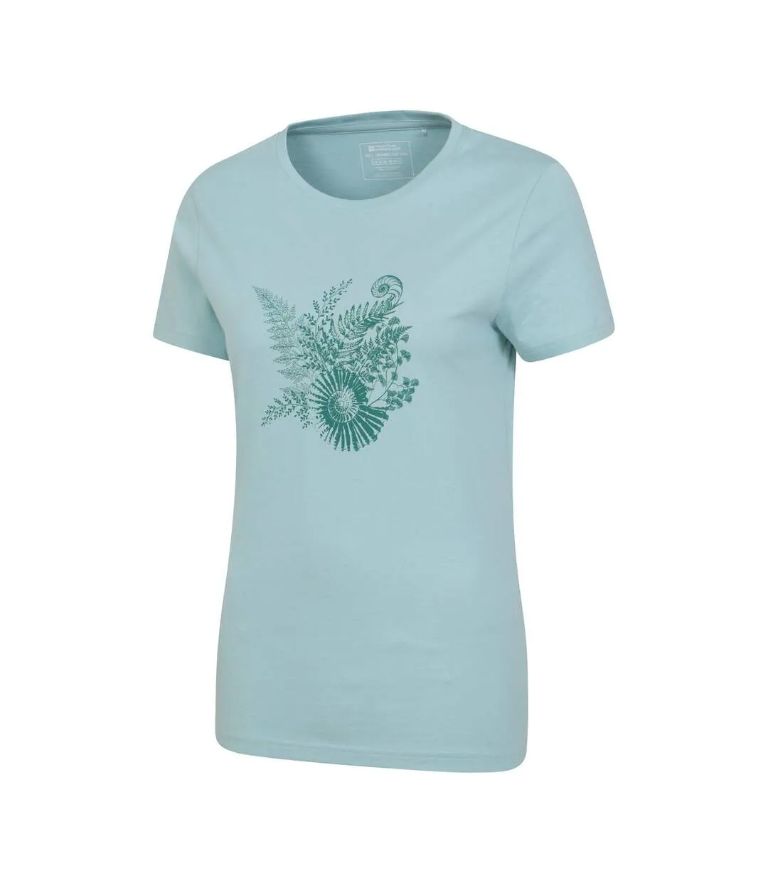 Womens/ladies fern shell organic t-shirt mint Mountain Warehouse