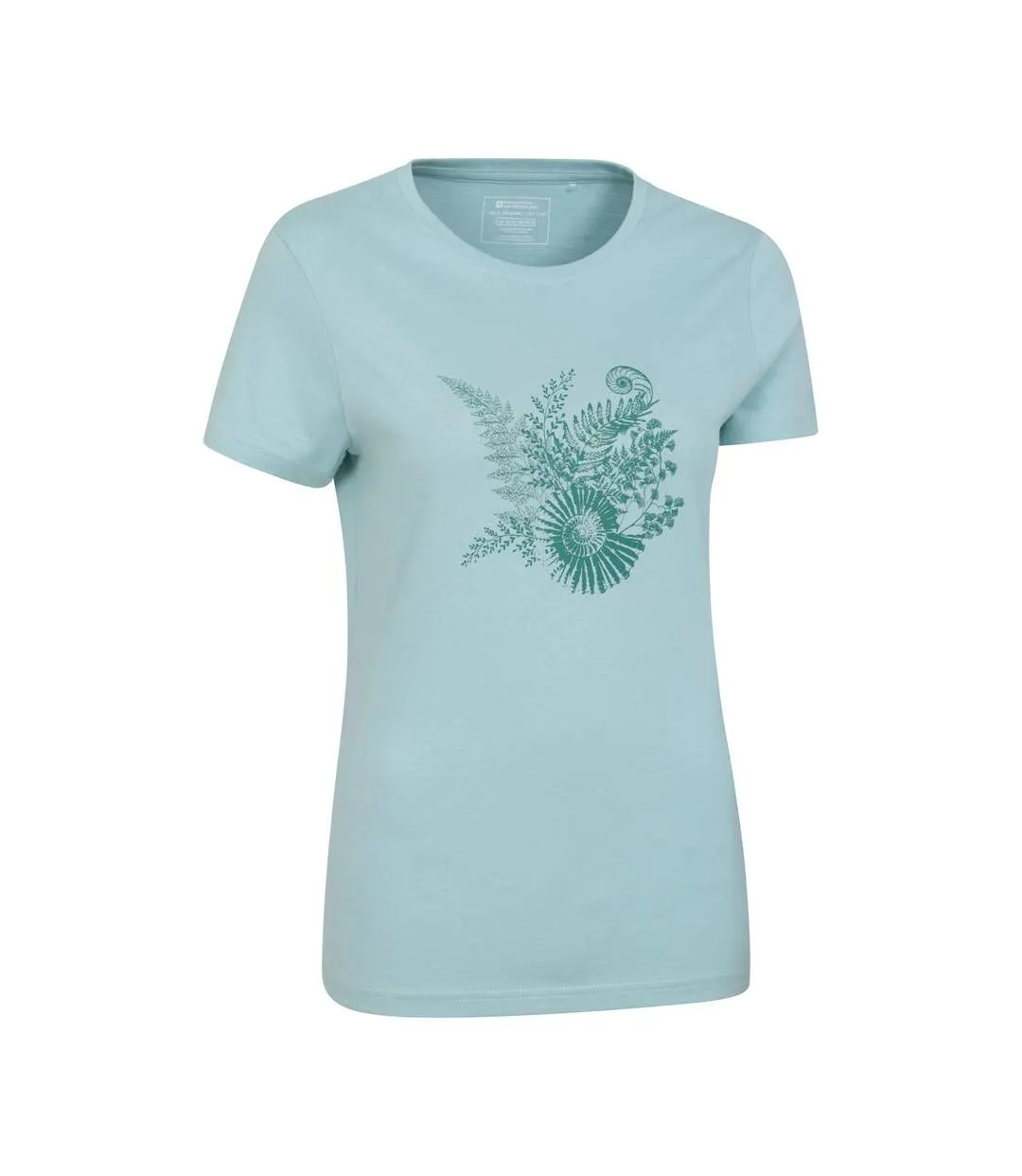 Womens/ladies fern shell organic t-shirt mint Mountain Warehouse