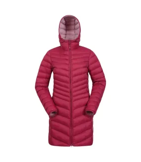 Womens/ladies florence long padded jacket rose Mountain Warehouse