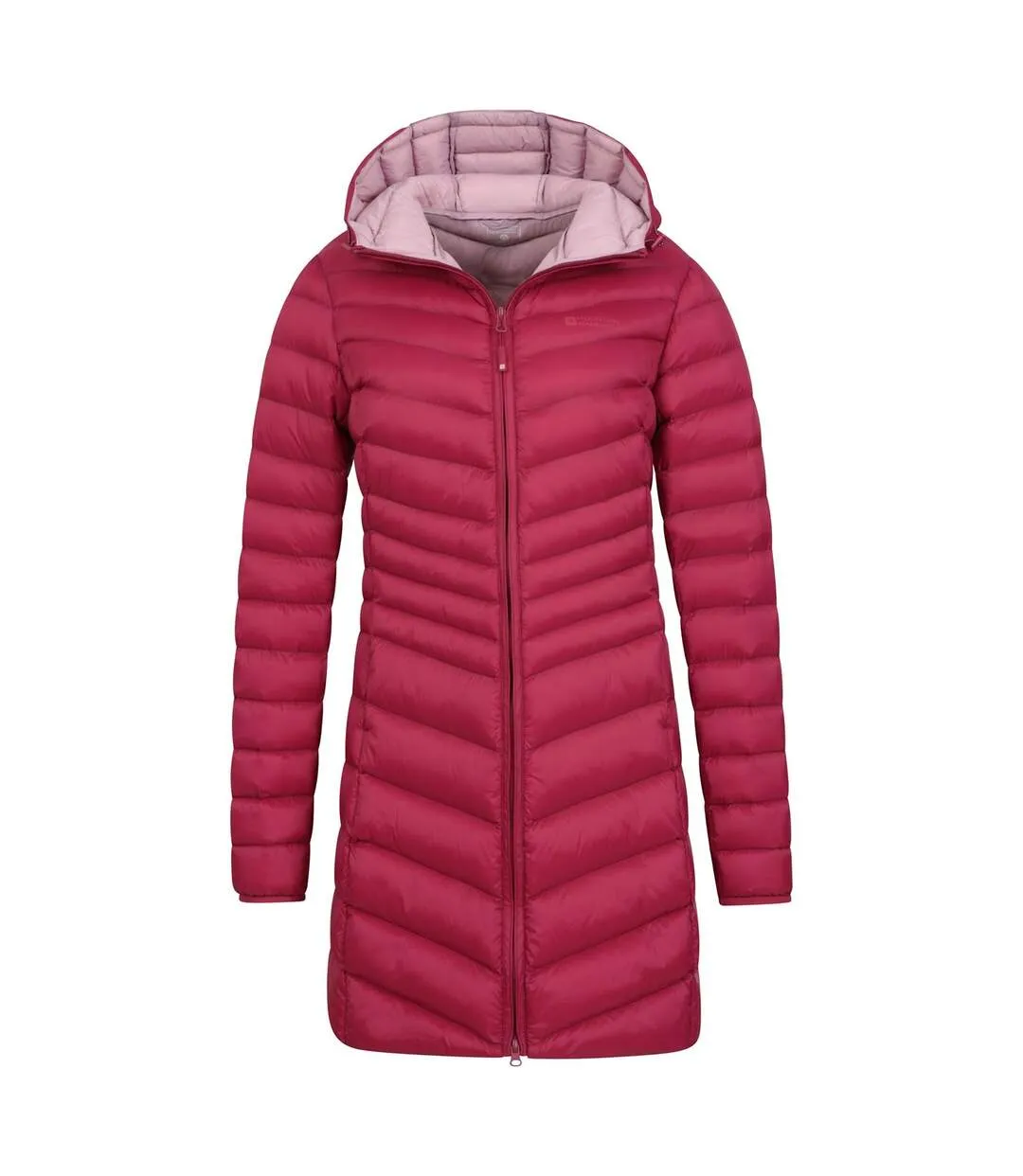 Womens/ladies florence long padded jacket rose Mountain Warehouse