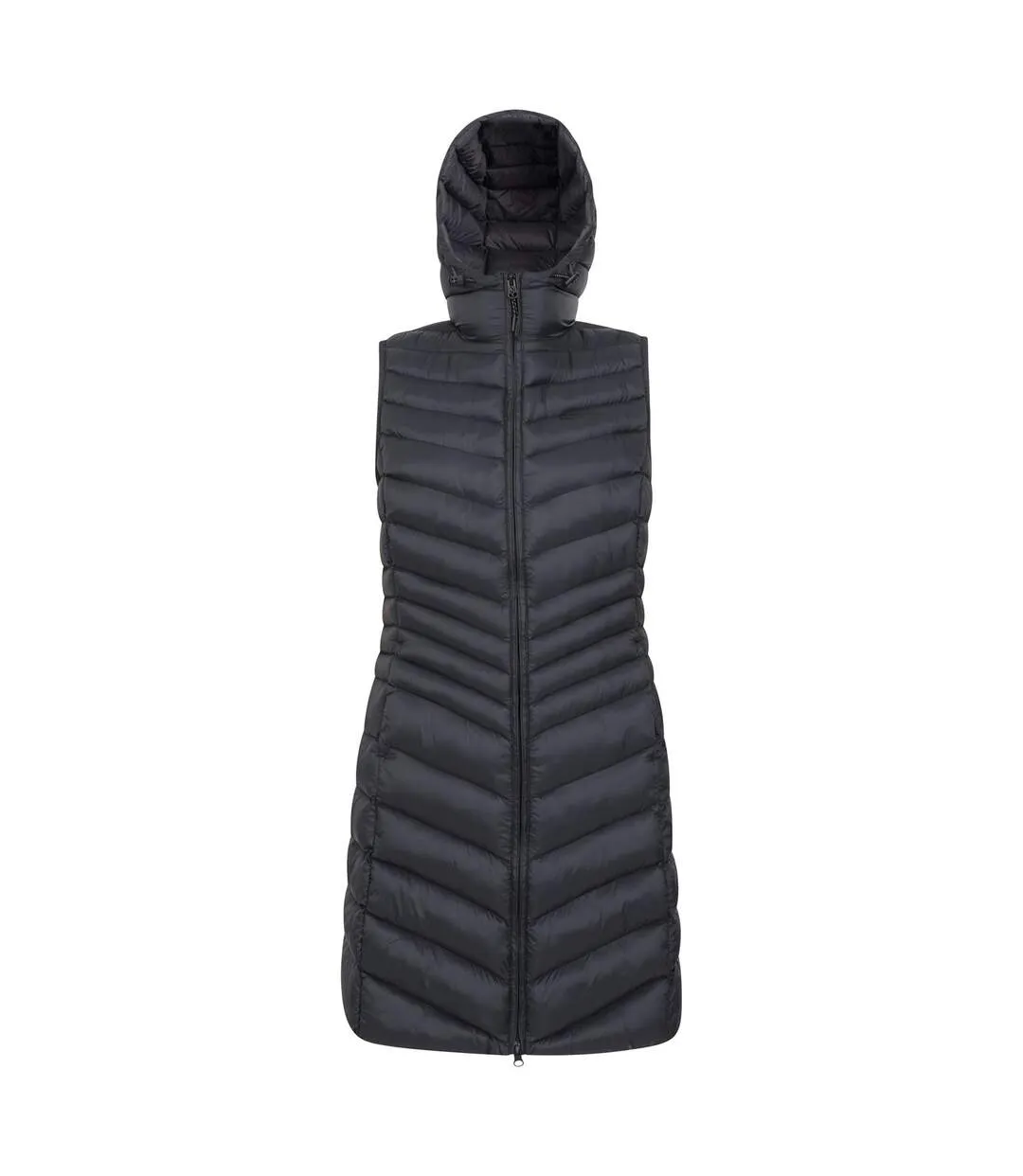 Womens/ladies florence padded long gilet black Mountain Warehouse