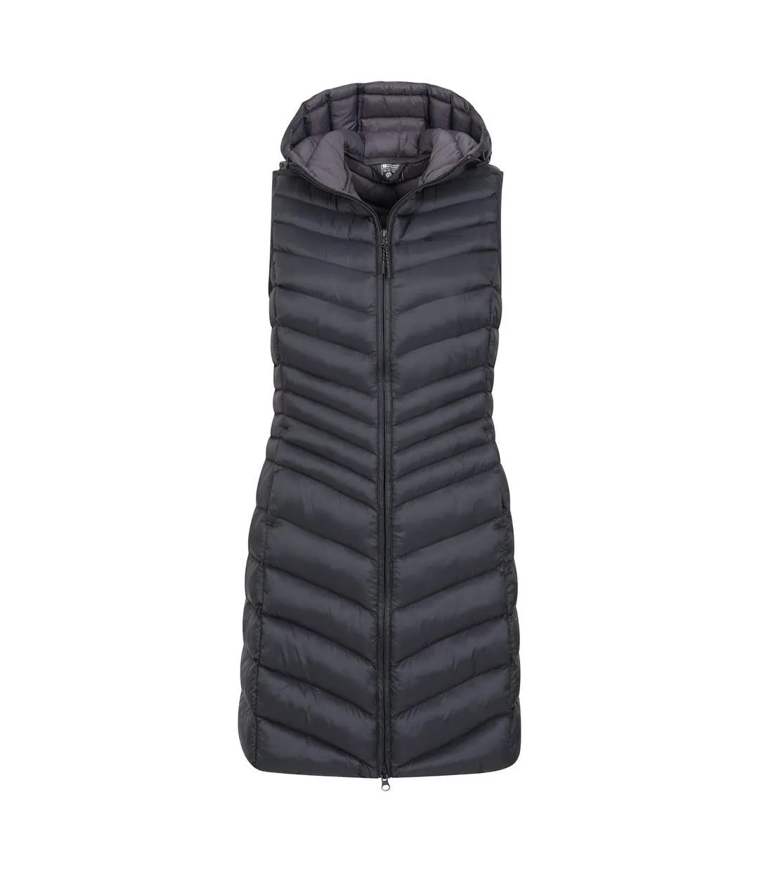 Womens/ladies florence padded long gilet black Mountain Warehouse