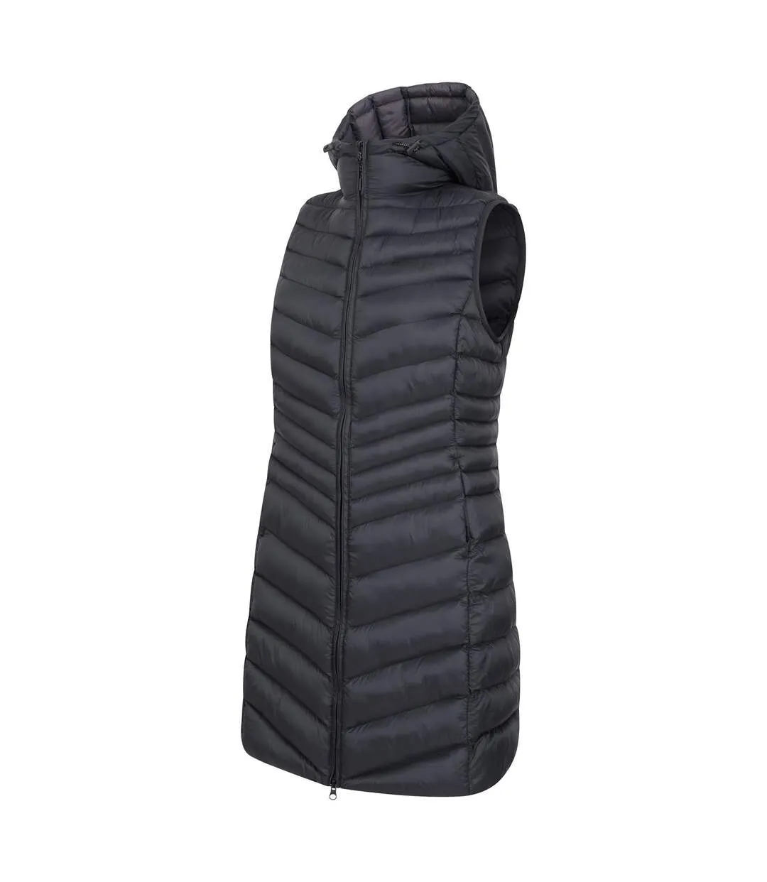 Womens/ladies florence padded long gilet black Mountain Warehouse