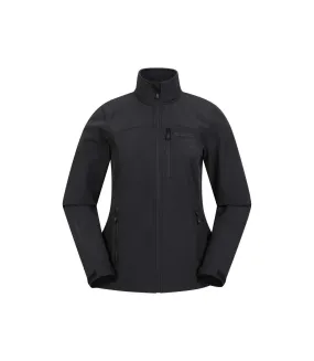 Womens/ladies grasmere soft shell jacket black Mountain Warehouse