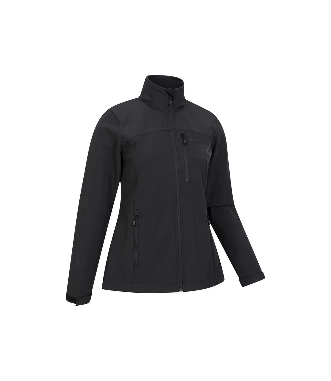 Womens/ladies grasmere soft shell jacket black Mountain Warehouse