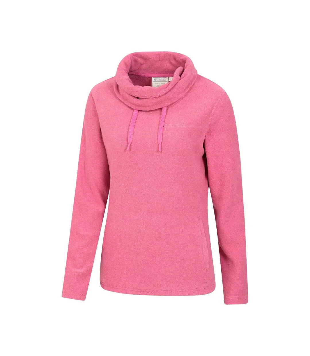 Womens/ladies hebridean cowl neck fleece top dark pink Mountain Warehouse