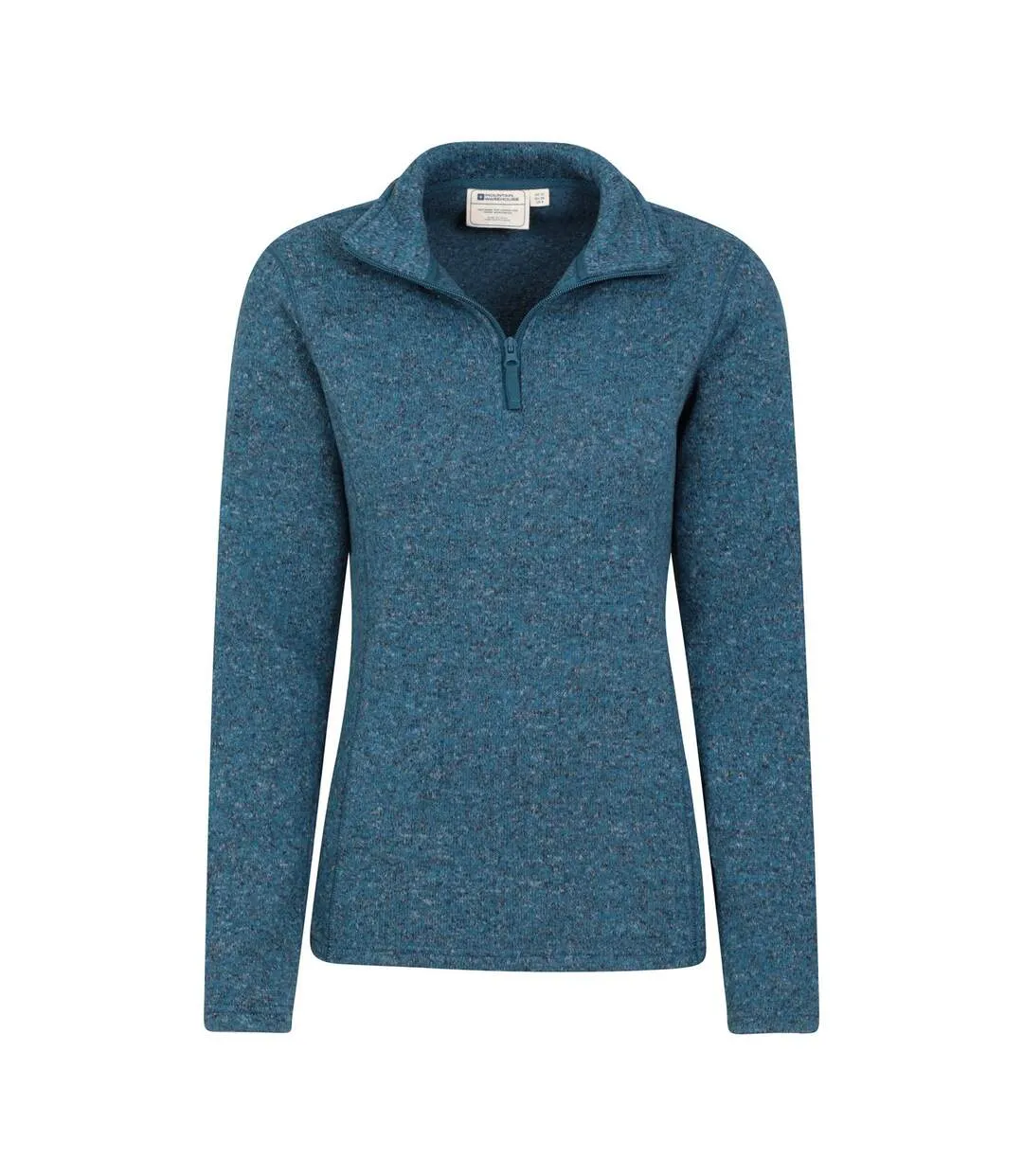 Womens/ladies idris half zip fleece top teal Mountain Warehouse