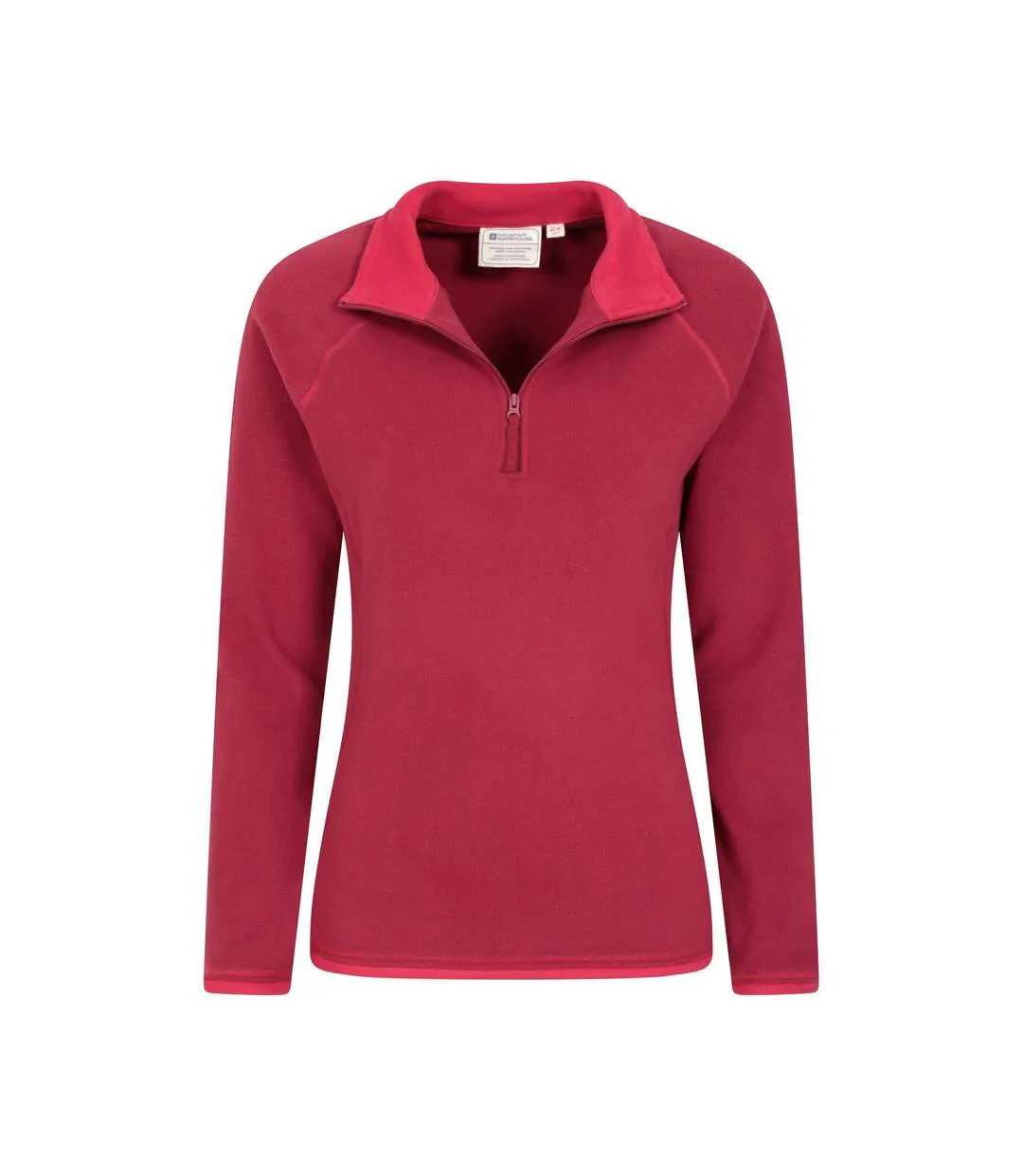 Womens/ladies montana half zip fleece top dark red Mountain Warehouse