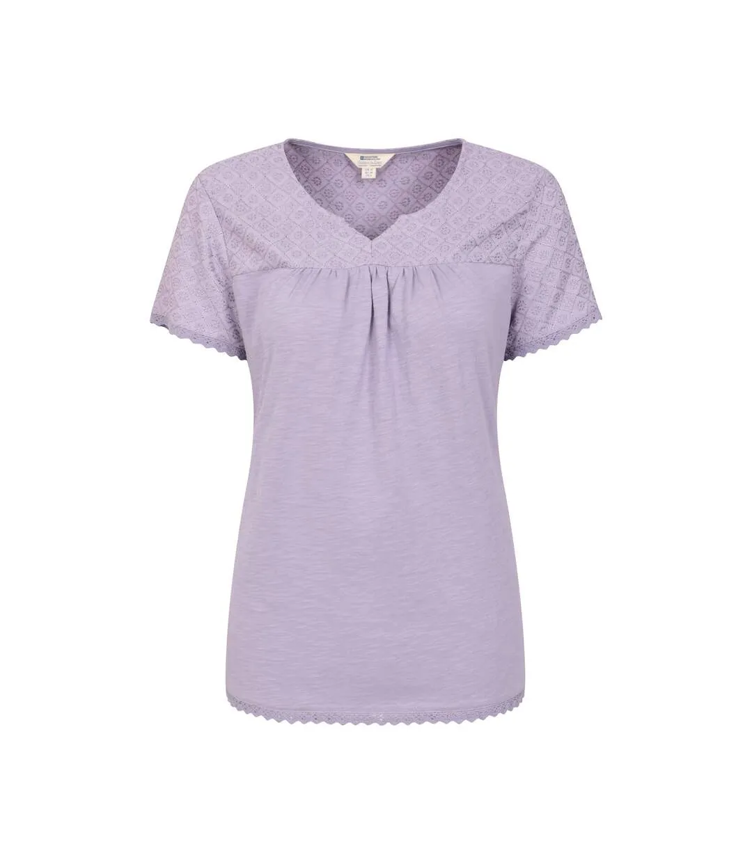 Womens/ladies naples embroidered top lilac Mountain Warehouse