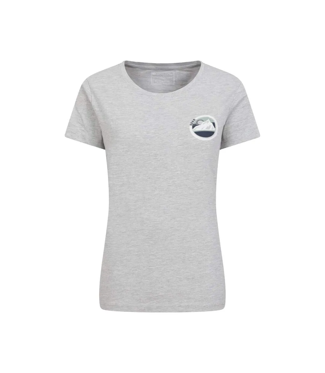 Womens/ladies oban tree ring organic t-shirt grey Mountain Warehouse