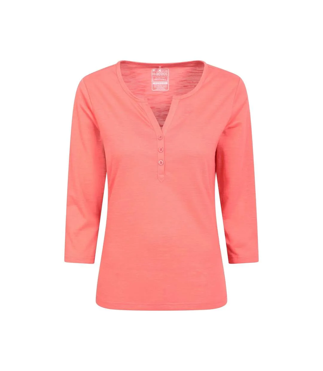 Womens/ladies paphos quick dry uv protection top coral Mountain Warehouse