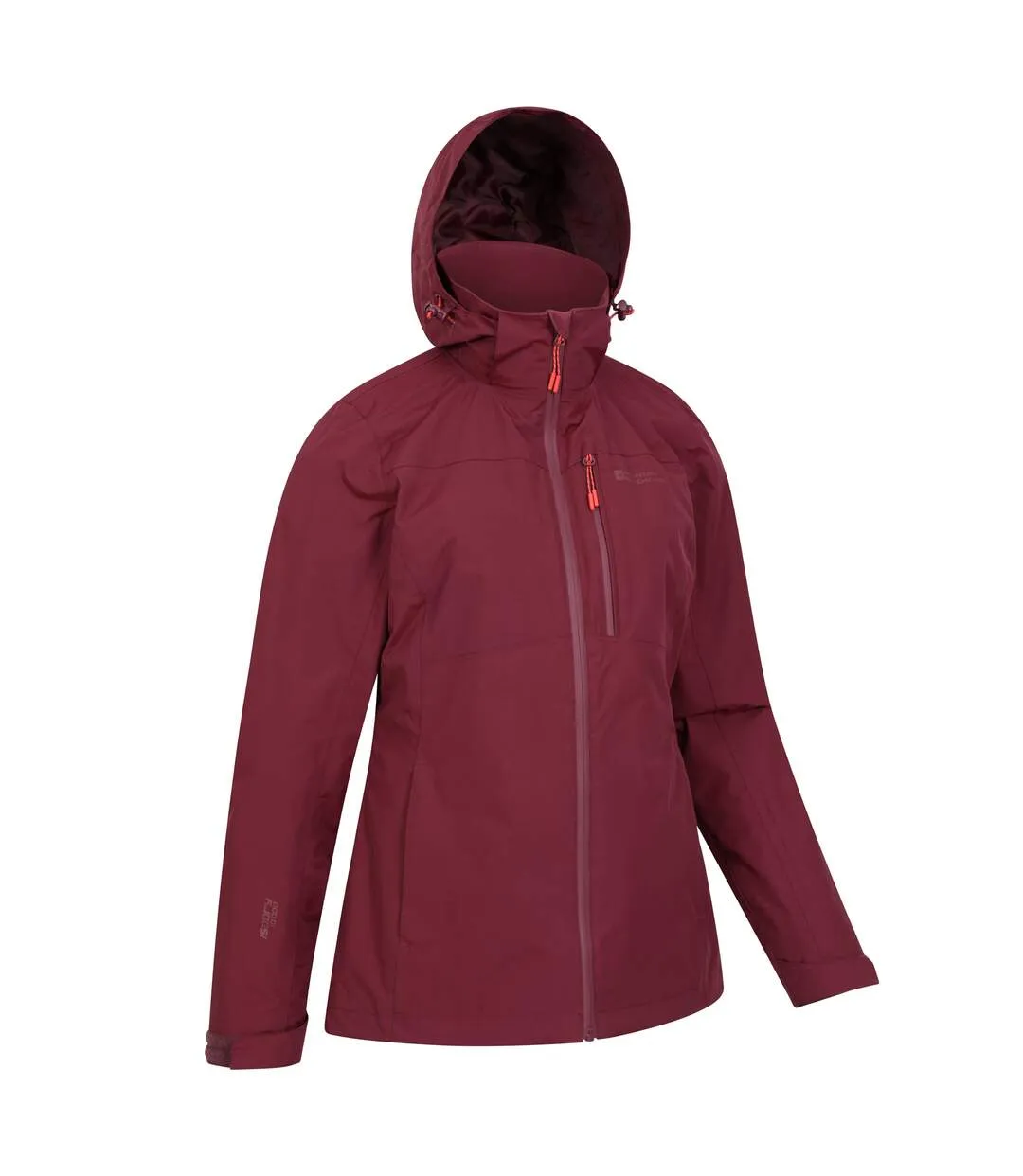 Womens/ladies rainforest ii extreme waterproof jacket burgundy Mountain Warehouse