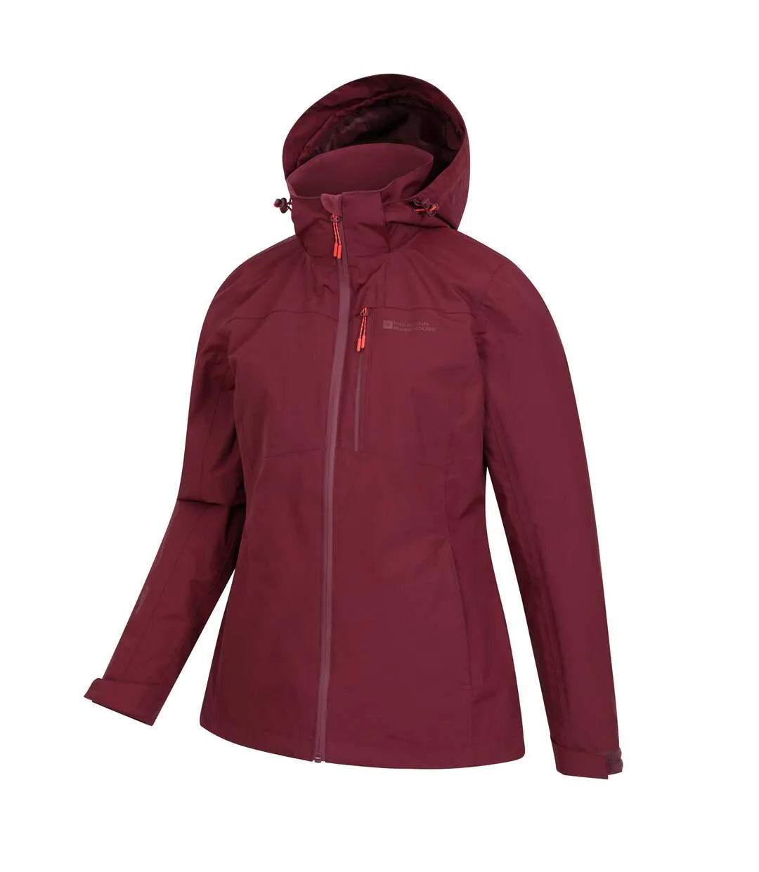 Womens/ladies rainforest ii extreme waterproof jacket burgundy Mountain Warehouse