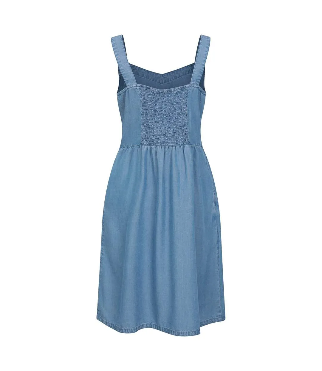 Womens/ladies summer time chambray midi dress blue Mountain Warehouse