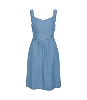 Womens/ladies summer time chambray midi dress blue Mountain Warehouse