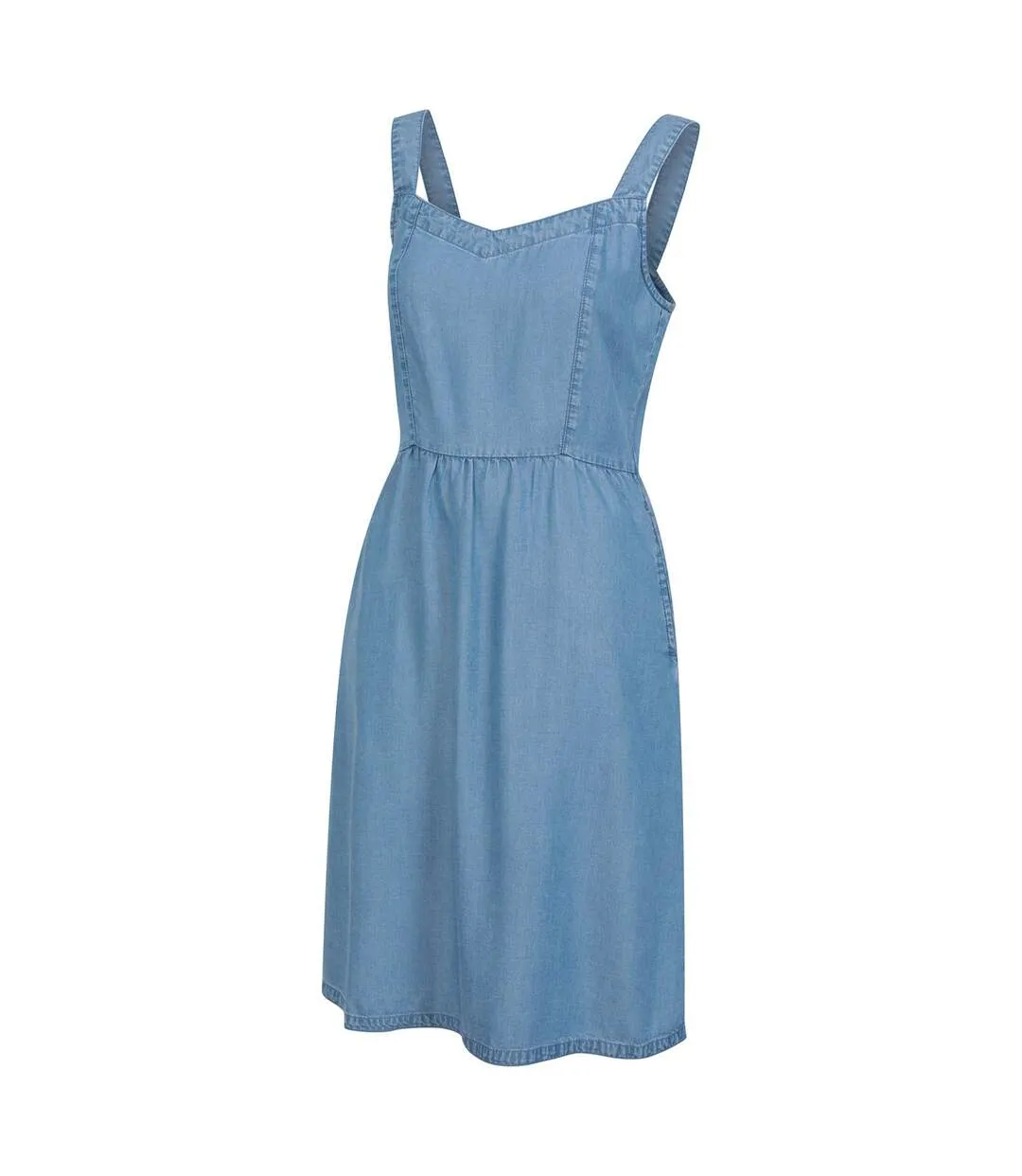 Womens/ladies summer time chambray midi dress blue Mountain Warehouse