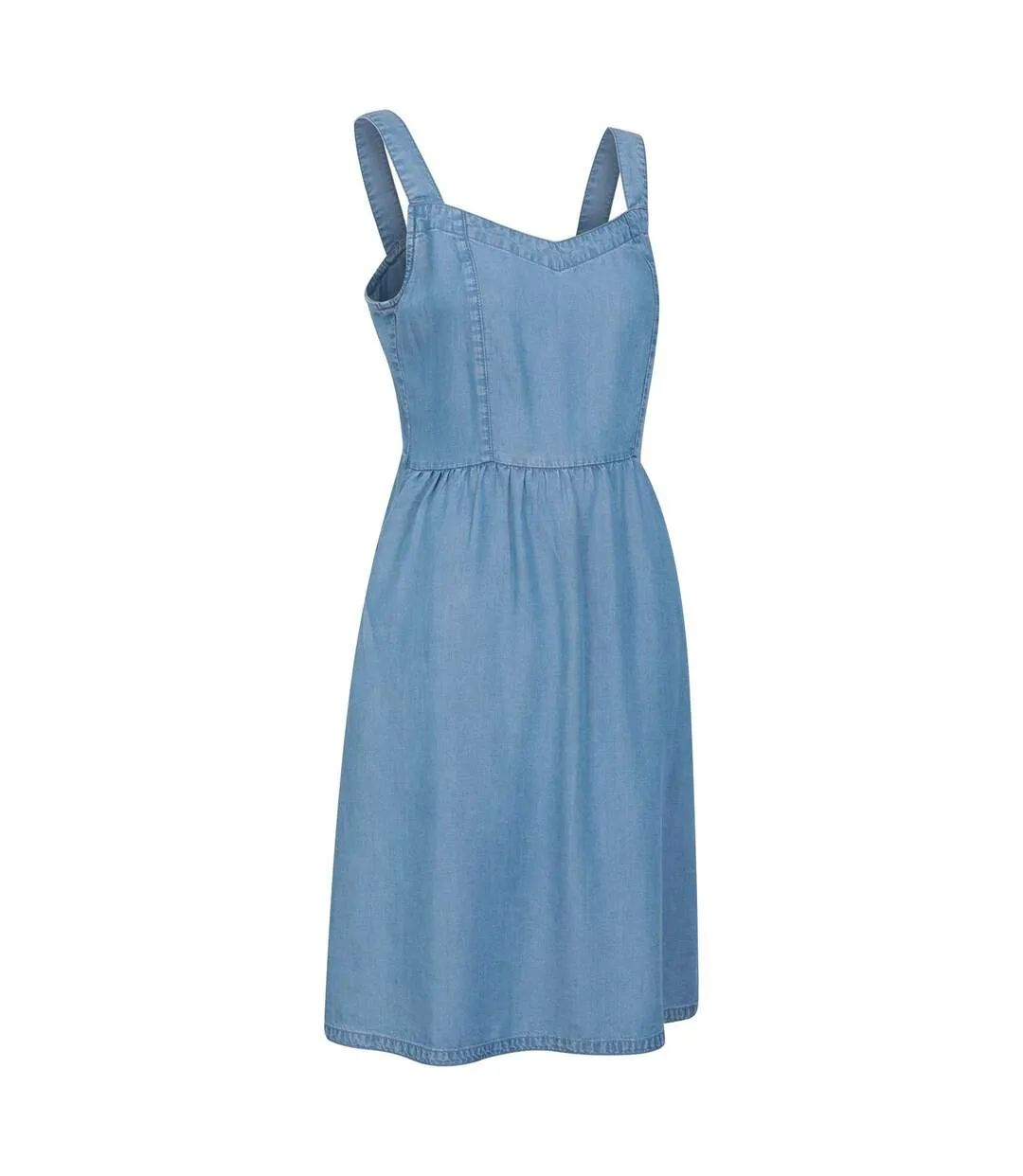 Womens/ladies summer time chambray midi dress blue Mountain Warehouse