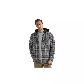 Wrangler Flannel Hooded Jacket Grey