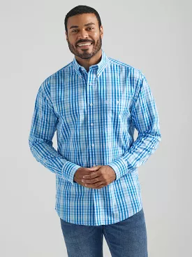 'Wrangler' Men's Classic Fit Button Down - Blue