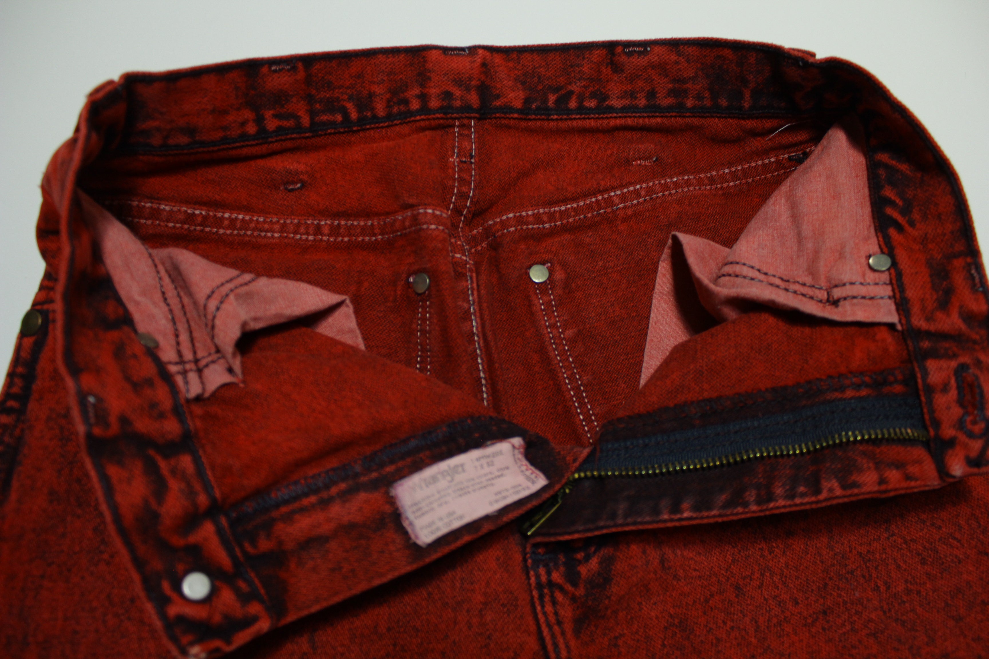 Wrangler Vintage 80's Red Over Dye 14MWZRE Rodeo Cowboy Jeans