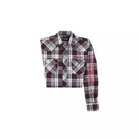 Wrangler Western LS Logo Shirt Black Red Plaid