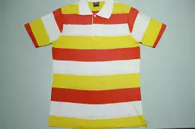 Wrangler Wrapid Transit Made in USA Vintage Striped 80's Polo Tennis Golf Shirt