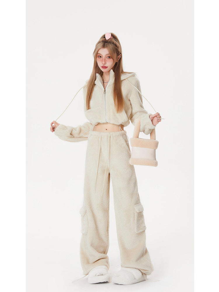 Y2K Lamb Wool Sports Suit - Kimi