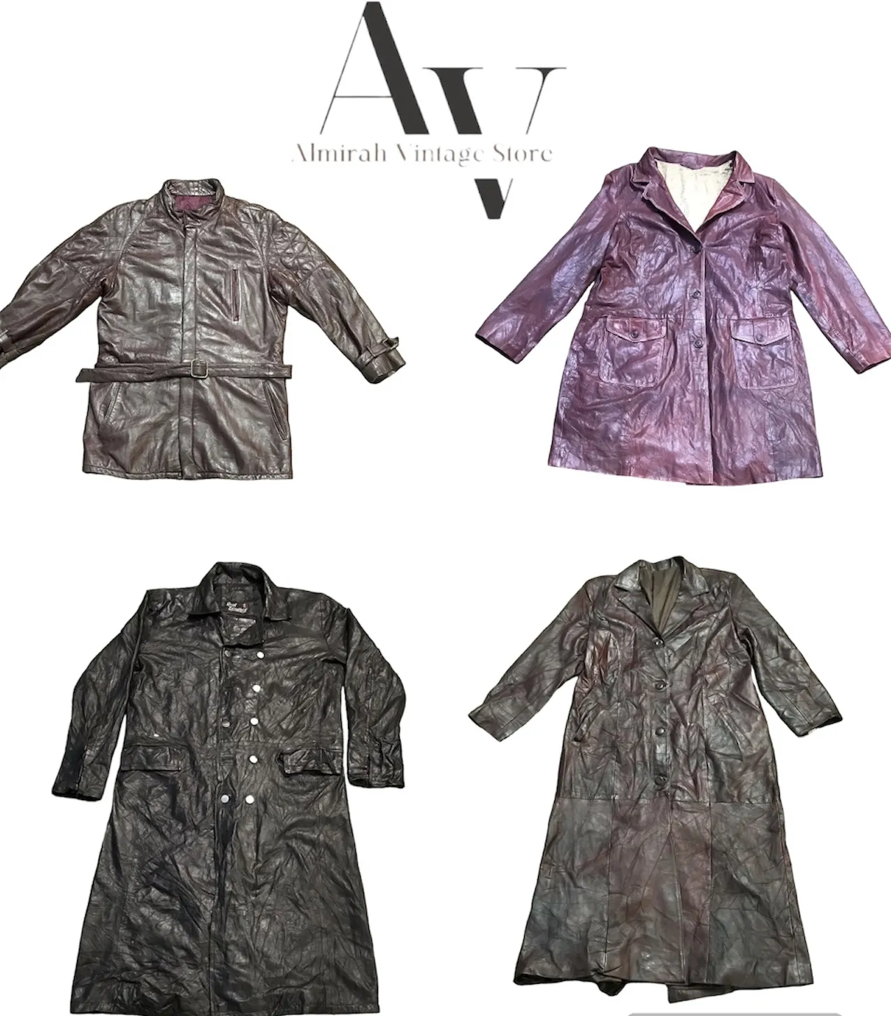 Y2k leather trenchcoats 50 pcs